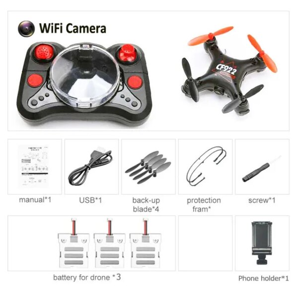 Mini Drone 4K avec caméra HD, Wifi Rc, de poche