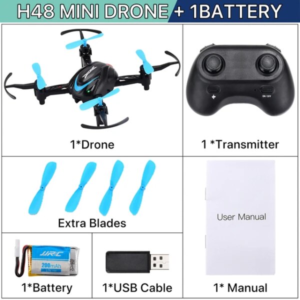 Mini Drone hélicoptère H48 RC, 2.4G 4CH, 6 axes, gyroscope